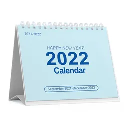 Calendrier de bureau Simple à fleurs 2021 2022, calendrier mensuel, planificateur, organisateur, papeterie de bureau, fournitures de bureau 