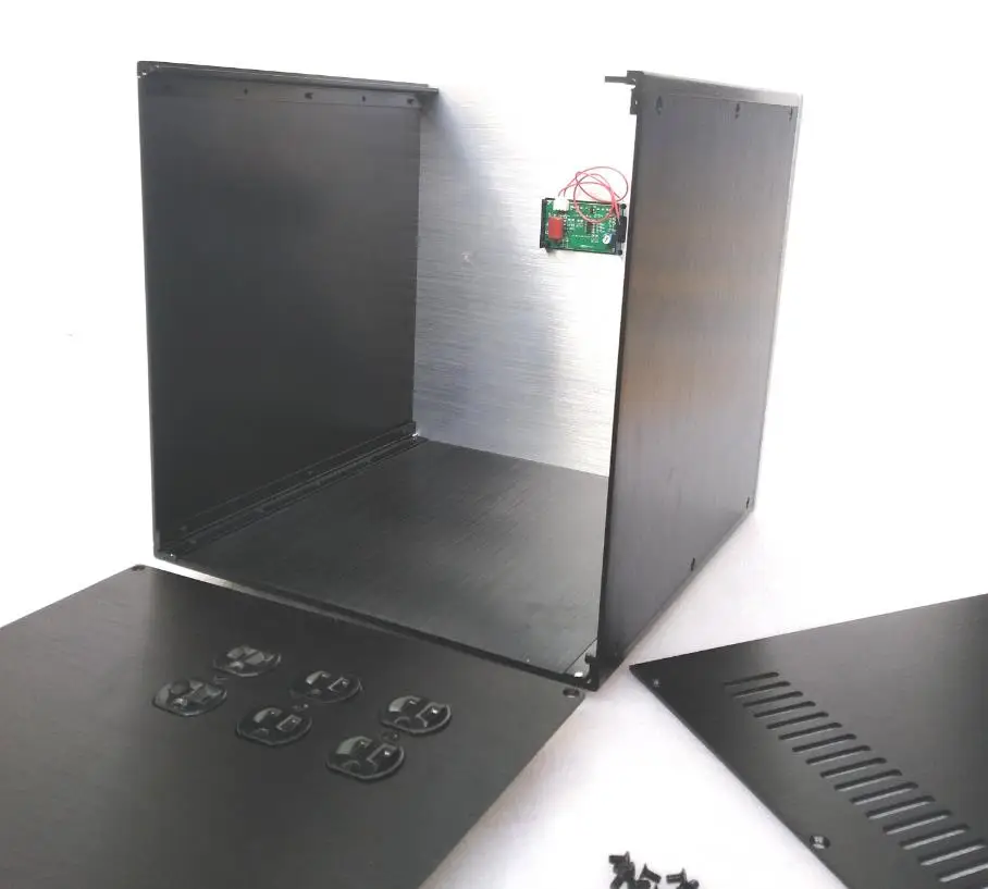 CNC все алюминиевый корпус шасси в корпусе коробка для DIY Аудио корпус блока питания 300 мм* 300 мм* 311 мм