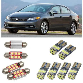 

super bright Interior led Car lights For Honda civic 8 saloon fd fa sedan bulbs for cars License Plate Light