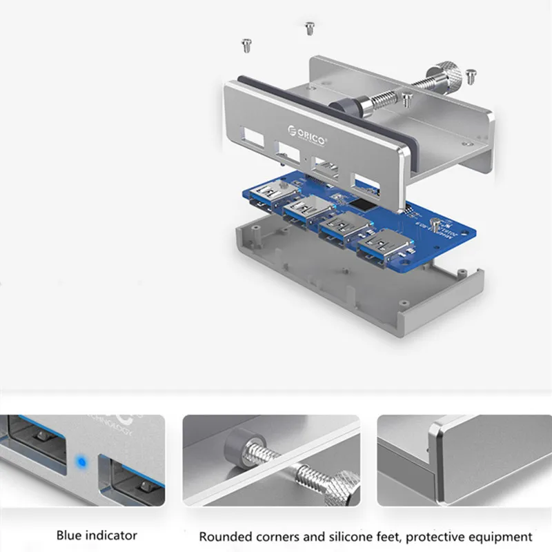 Концентратор все алюминиевые usb3.0 сплиттер компьютер USB конвертер оснастки тип расширения MH4PU можно зафиксировать новейший для портативных ПК