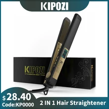 Выпрямитель KIPOZI Профессиональный титановый, утюжок с цифровым ЖК-дисплеем, Плойка для волос, бигуди, уход за красотой, плойка