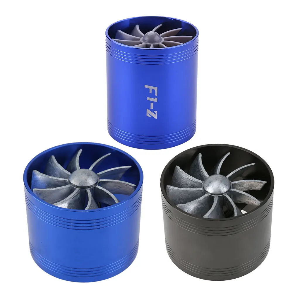 Auto Car Air Intake Turbine Refit Turbo Gas Fuel Oil Saver Fan Turbo Supercharger Turbine Fit for Air Intake Hose Dia 65-74mm