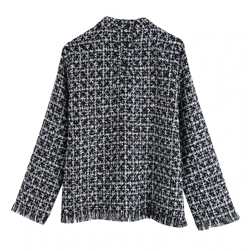 Fandy Lokar Autumn Casual O Neck Tshirts Women Fashion Tassel Soft Tops Women Elegant Long Sleeve Tees Female Ladies KA