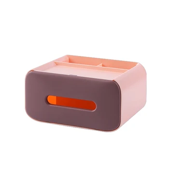 

Multi Function Bedroom Compartment Car Use Remote Control Space Saving Cosmetic Holder Desk Storage Tissue Box Office Supplies