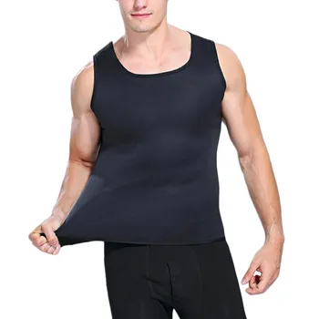

Fitness Men Tank Tops Neoprene Ultra-thin 5XL Gym Bodybuilding Bodyshaper Slimming Vest Corset Top Muscle Tee Shirt