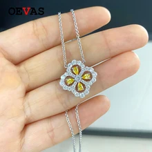 OEVAS 100% Стерлинговое Серебро 925 пробы полый топаз