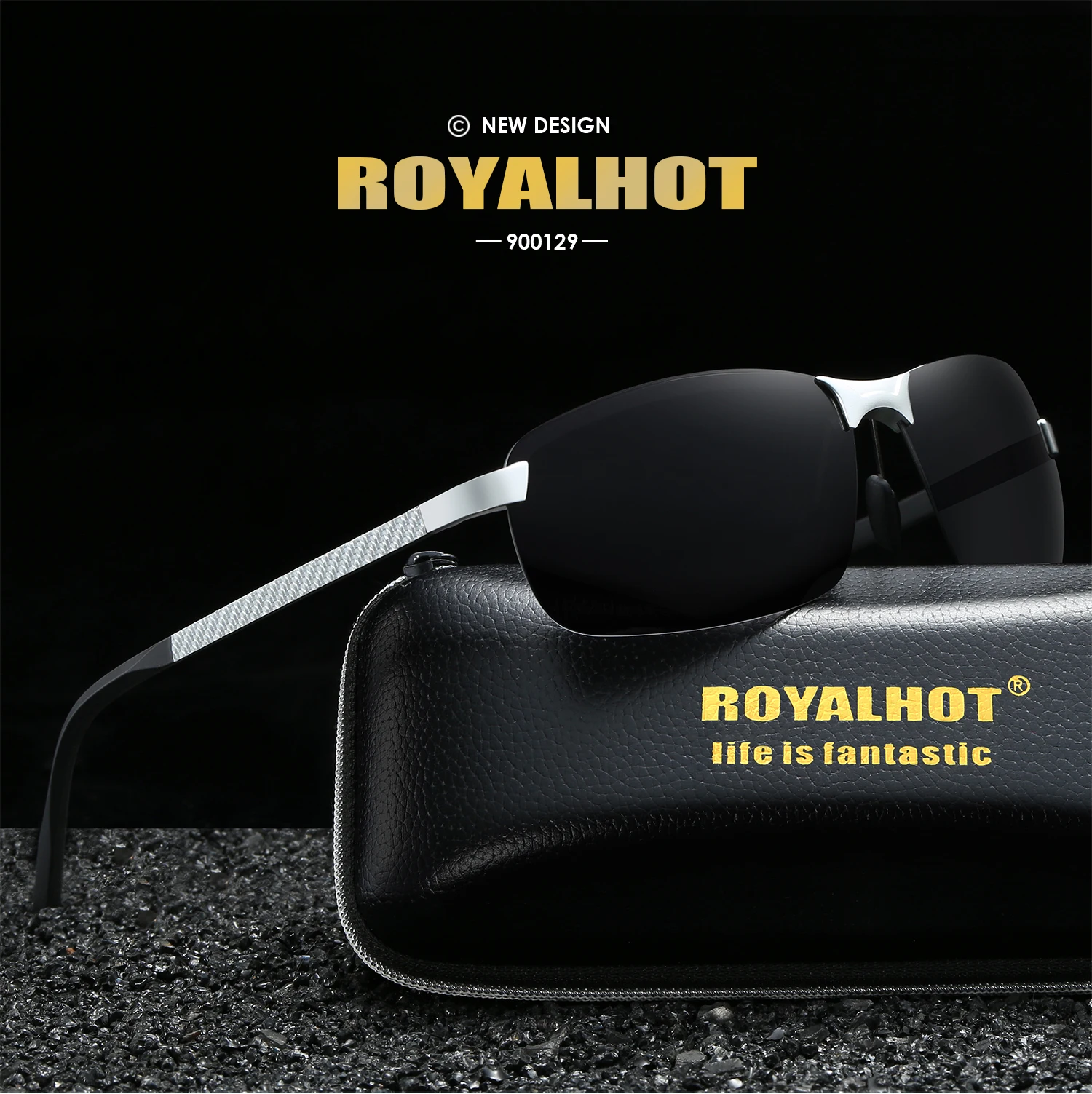 RoyalHot, мужские, Wo, поляризационные, крутые, сплав, Прямоугольная оправа, солнцезащитные очки, для вождения, солнцезащитные очки, оттенки, Oculos masculino, мужские, 900129