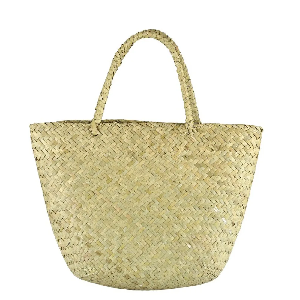 Shoulder Bag Women's Retro Embroidery Cane Grass Woven Beach Hand Bag Dropshipping