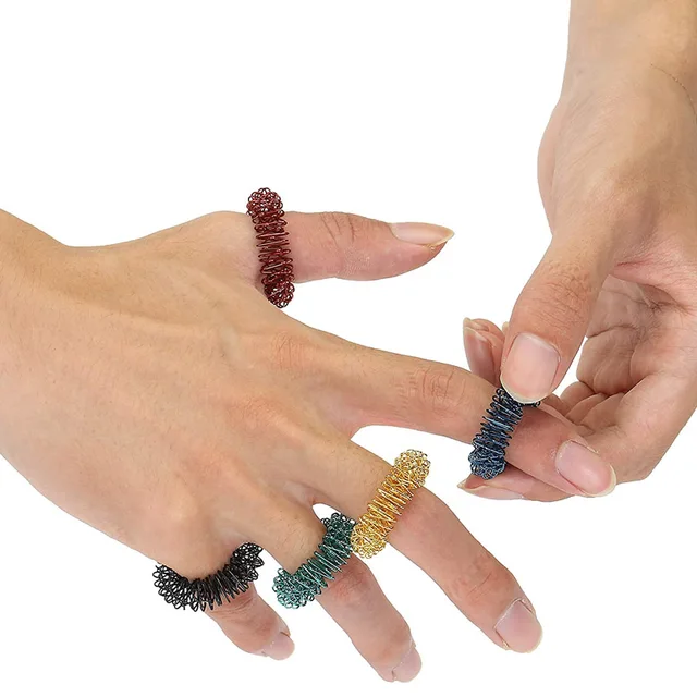 5Piece Figet Toys Anxiety Rings Stress Relief ADHD Autism Occupational Therapy Sensory Juguete Antiestres Adults Niños 2