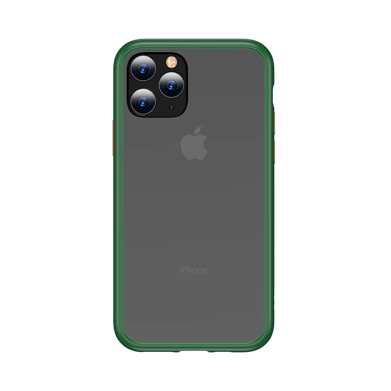Зеленый TOTU чехол для телефона, чехол для телефона iPhone 7 8 7P 8P X XS XR 11 11 Pro 11 Pro Max противоударный ТПУ+ ПК - Цвет: Зеленый