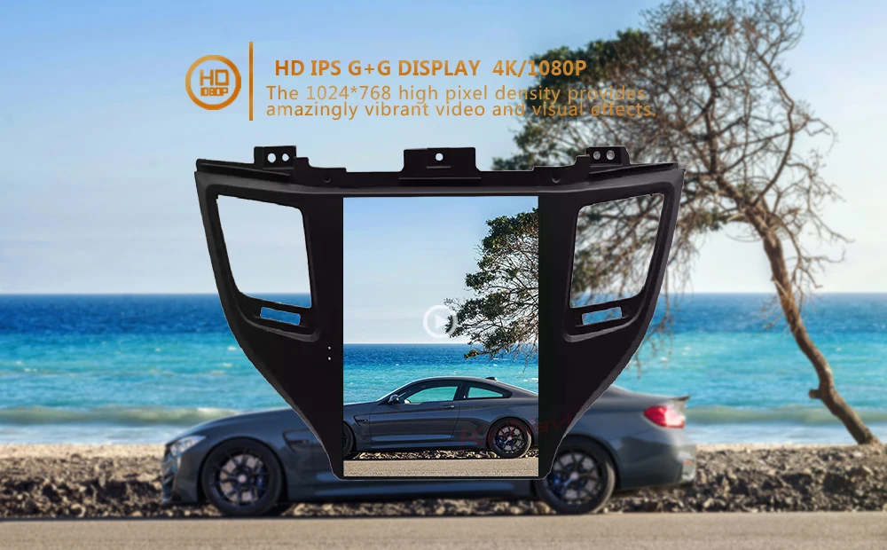 KiriNavi вертикальный экран Tesla style 10," 1 Din Android 8,1 Автомагнитола для hyundai Tucson ix35 автомобильный dvd-плеер Gps навигация 4G