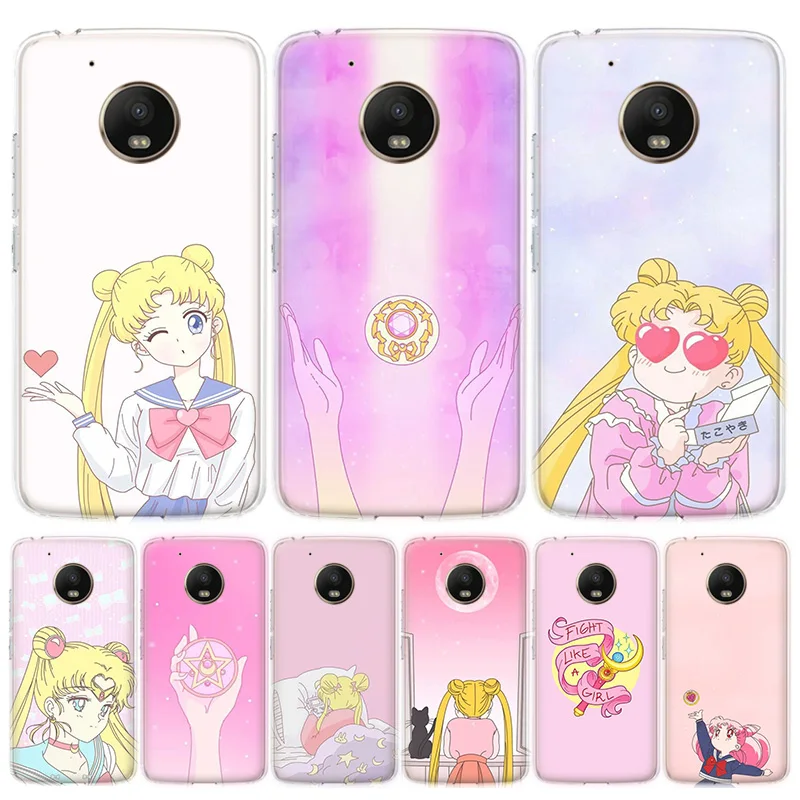 Чехол для телефона girl Sailor Moon аниме MOTO Motorola G8 E4 E5 E6 G7 G6 G5S Plus Play Power ONE Action мягкий