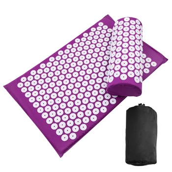 

Massager Cushion Lotus Acupuncture Set Relieve Stress Back Pain Acupressure Mat Pillow Massage Yoga Mat For Neck Foot Relaxation