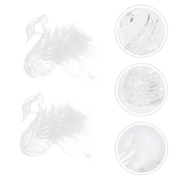 

2pcs Chic Swan Hanging Decor Xmas Tree Hanging Ornament Hanging Adornment