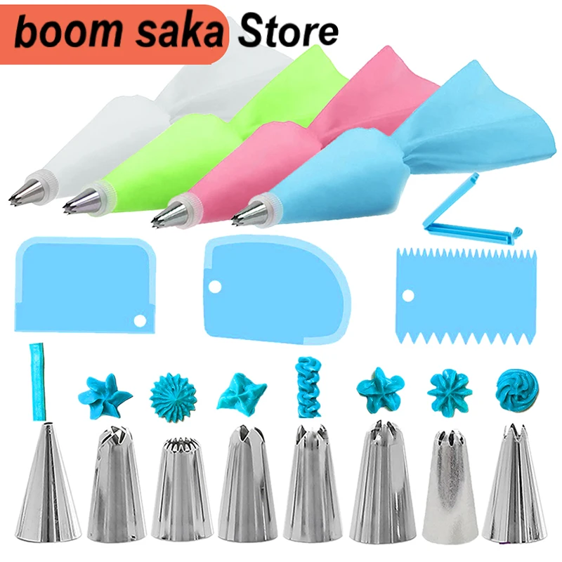 Disposable Pastry Bag Icing Food Piping Cream Nozzle Fondant Cake Decorating Pastry Tips Tools Small Large Size Cake Tools disposable pastry tools