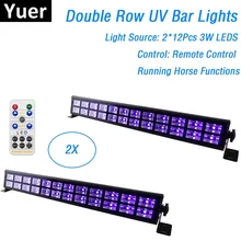 2XLot УФ Цветной СВЕТОДИОДНЫЙ светильник s 24X3 Вт мини светодиодные лампы для световых сценических эффектов вечерние Клубные диско-светильник для дома рождественские праздничные украшения