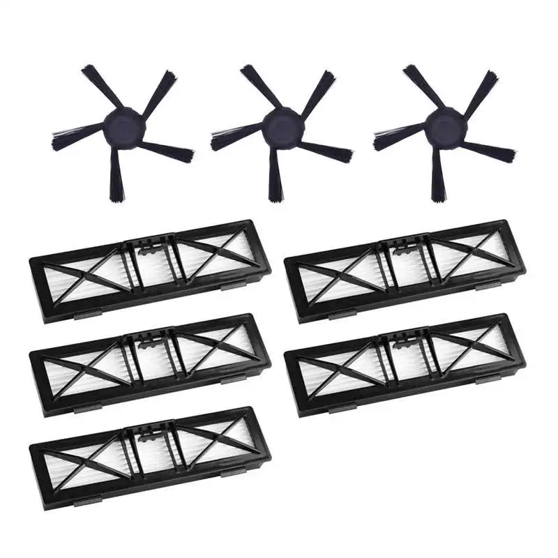 

5Pcs Ultra Performance Filters & 3Pcs 5-Arms Upgraded Side Brushes Kit Replacement For Neato Connected D5 D6 D7 Wi-Fi Enabled Va