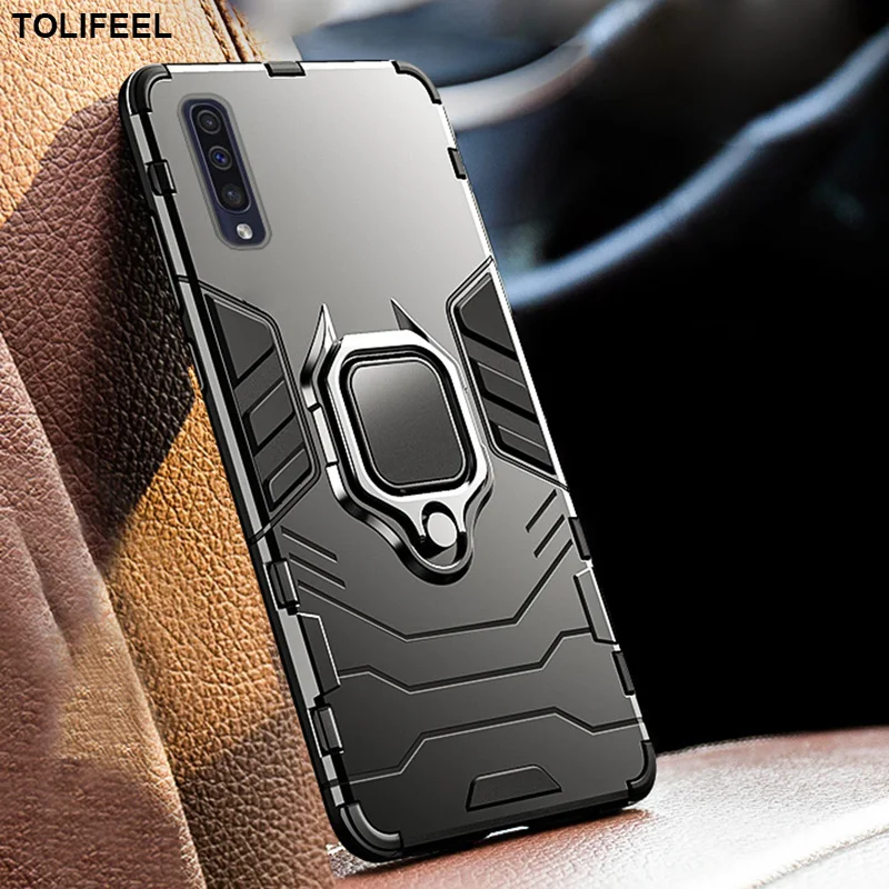 Shockproof Armor Case For Samsung Galaxy A50 Cases Stand Holder Magnetic Ring Phone Back Cover For Samsung A50 Coque 1