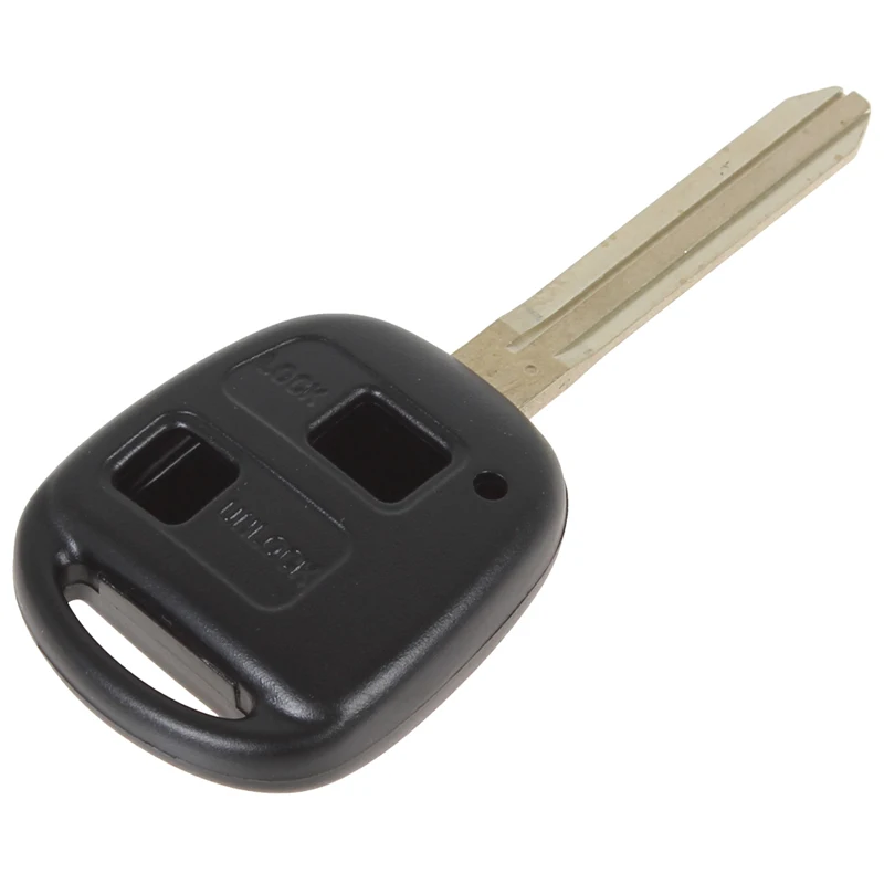 

Black Car Key Case Shell Protection For Toyota Prado Corolla YARlS RAV4 Echo Blank 2 Button Purse Wallet Cover