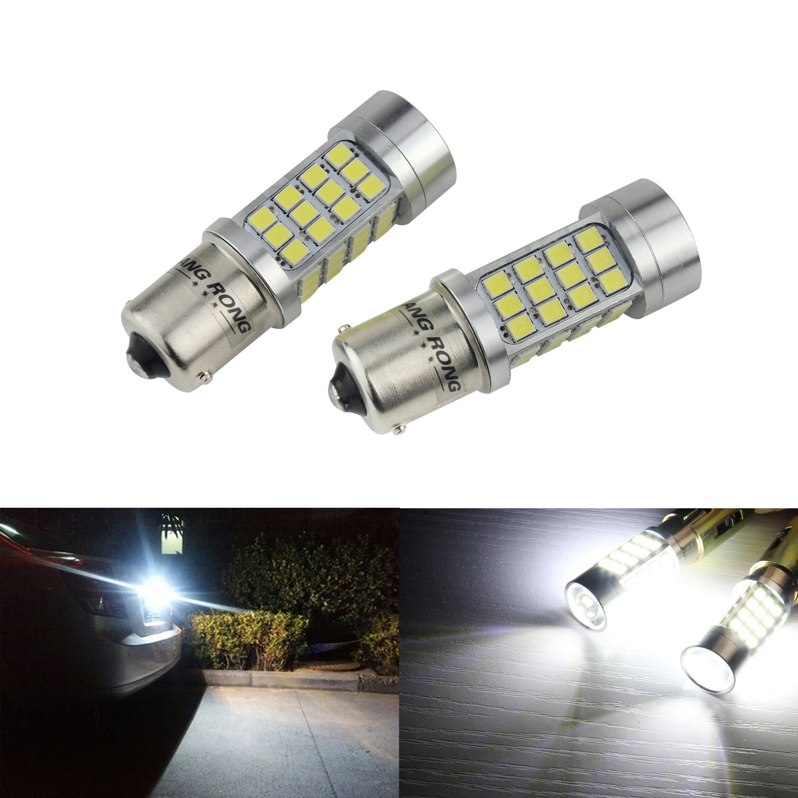 ANGRONG 2x Белый 1156 P21W BA15S R10W 45W светодиодные задние тормозные сигнальные боковые