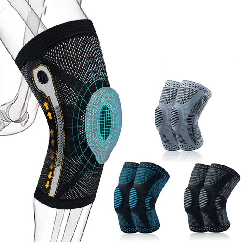 Running-Knee-Pads Brace-Support Basketball-Volleyball Silicone Fitness 1-Pc