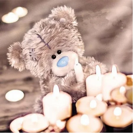 5D DIY алмазная живопись мультфильм милый медведь вышивка крестом картина домашний декор - Цвет: Небесно-голубой