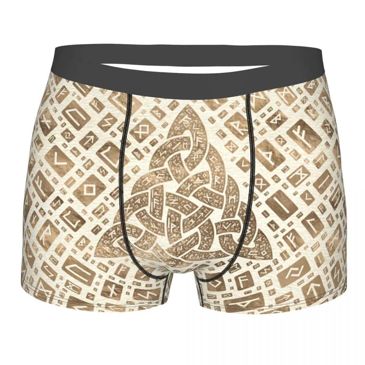 Triquetra And Futhark Runic Alphabet Pastel Gold Underpants Breathbale Panties Male Underwear Print Shorts Boxer Briefs [fila]pastel flower bra boxer briefs set