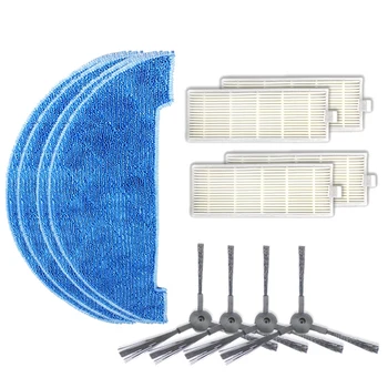 

1 Set Robot Vacuum Cleaner Parts Fabric Mop+Side Brushes +Filter Net for Chuwi Ilife A4 Robotic Cleaner ing Robot Accessori