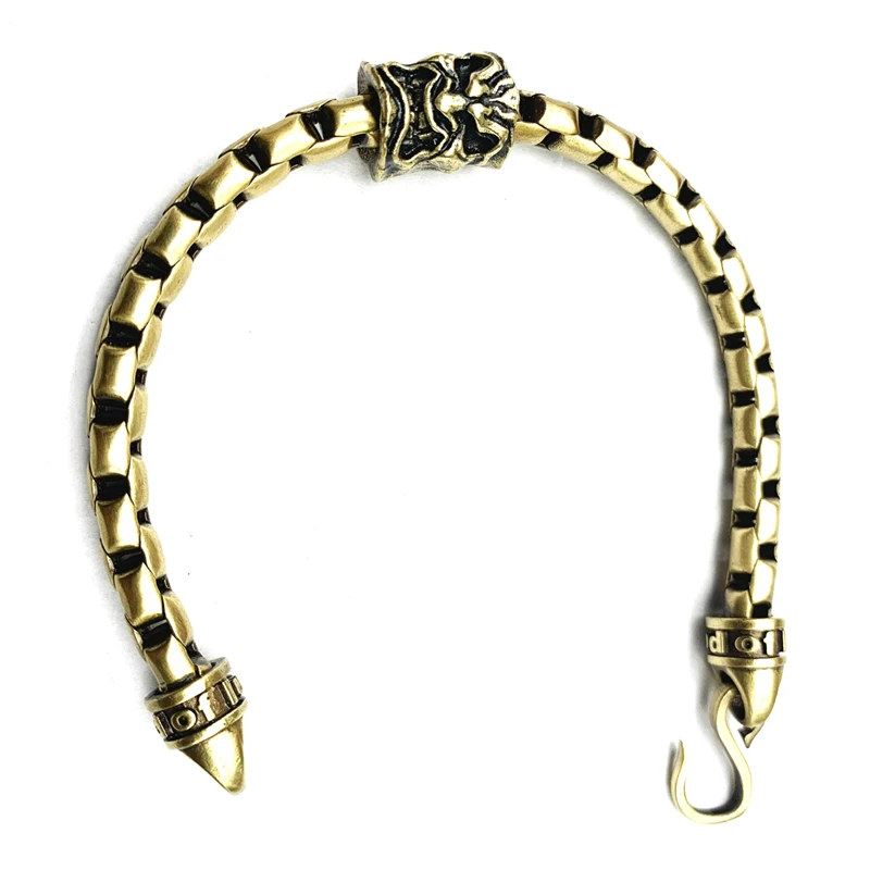 skull brass chain bracelet (10)