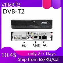 Totalmente 1080p hd digital decodificador terrestre dvb-T2 suporte youtube wifi, scart/av com receptor de tv rj45 h.265 hevc conjunto-caixa superior