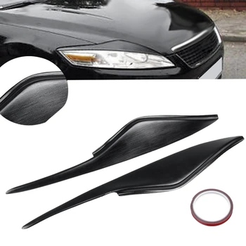 

Car Glass Black Headlight Eyebrow Cover Trim Headlamp Sticker for Ford Mondeo MK4 2007-2013