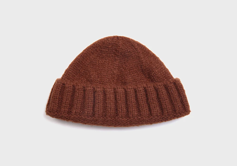 Мужская вязаная шапка Skullcap без полей, хип-хоп шапки в стиле ретро, модные ребристые зимние теплые вязаные шапки Skullcap унисекс, короткие шапки-бини с дыней