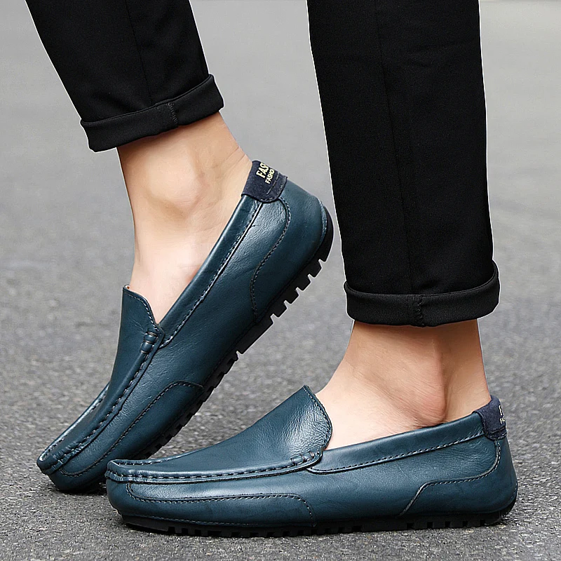 AREQW мужские туфли Лоферы кожаные Легкие мужские повседневные туфли брендовые удобные весенне-осенние модные дышащие мужские туфли