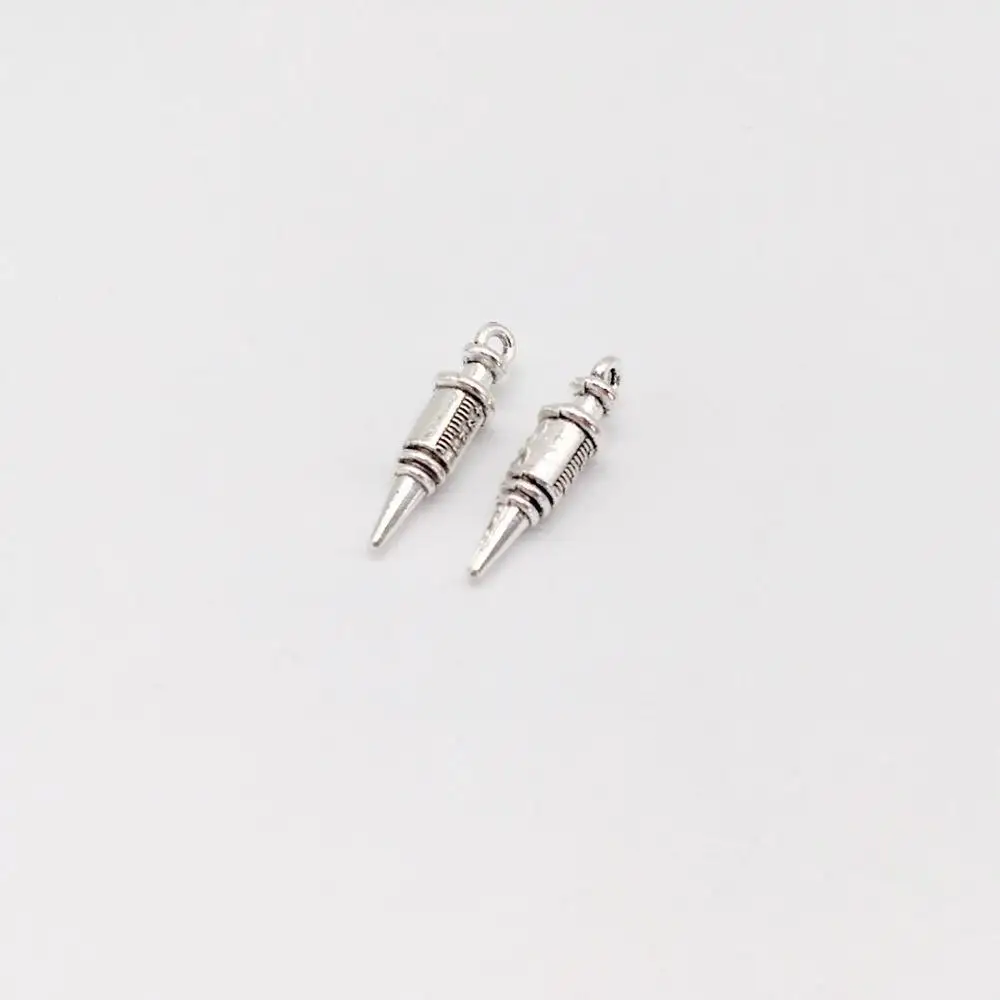 50 шт. подвески в виде шприца с покрытием из тибетского серебра | Украшения и