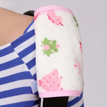 

1 Pair Cotton Baby Teething Pad/safety Sucking Pad/slobber Towel Straps Dedicated Carrier Saliva 674275