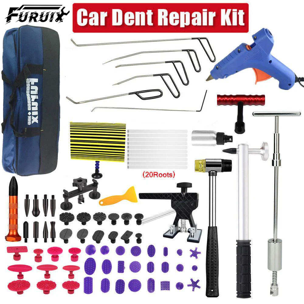 US $82.71 Fruxin Auto Body Dent Repair Tool Dent Repair kit with Slide Hammer T bar Dent Puller for Car Body Hail Dent Removal