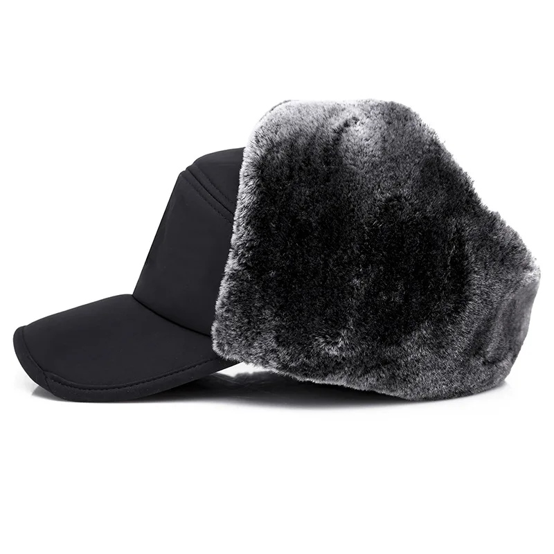 New Fashion Winter Thermal Bomber Hat Men Face Ear Protection Windproof Warm Outdoor Ski Cap Plus Velvet Thicken Dad Hats A195 sports caps