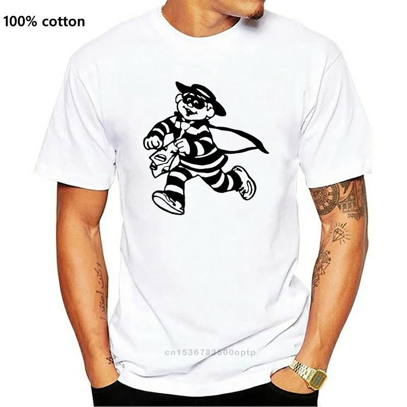 Hamburglar Mcdonalds Cartoon Theif Bella + Canvas T Shirt Top New | Мужская одежда