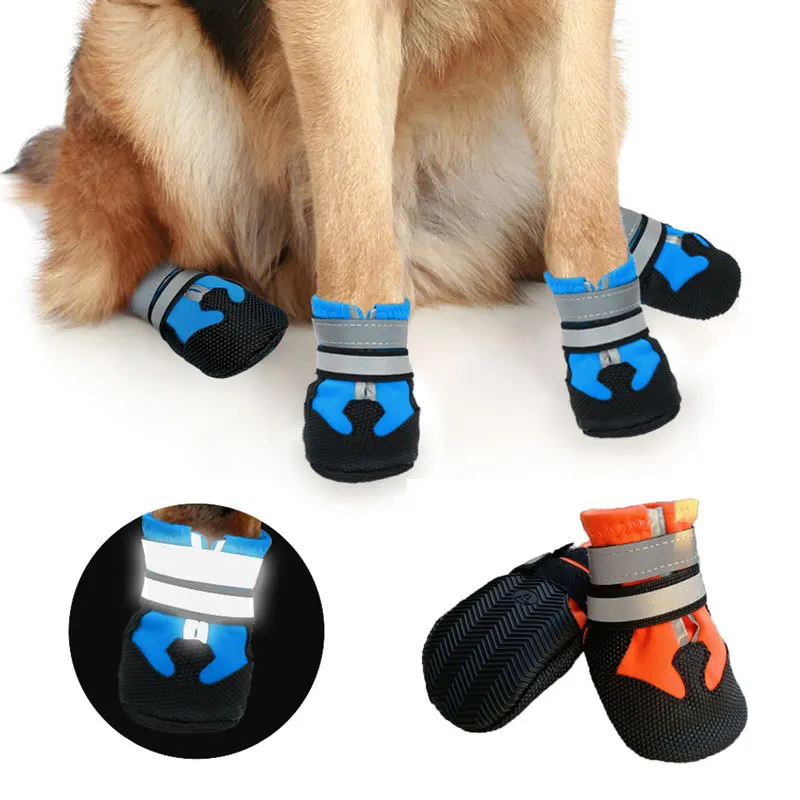 Wear resistant Non slip Waterproof Pet Dog Winter Shoe Covers Medium