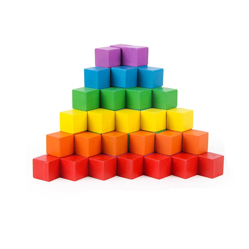 6 colours includes 34 Colour Cubes Activity Cards Cubes 2cm Wood Coloured 