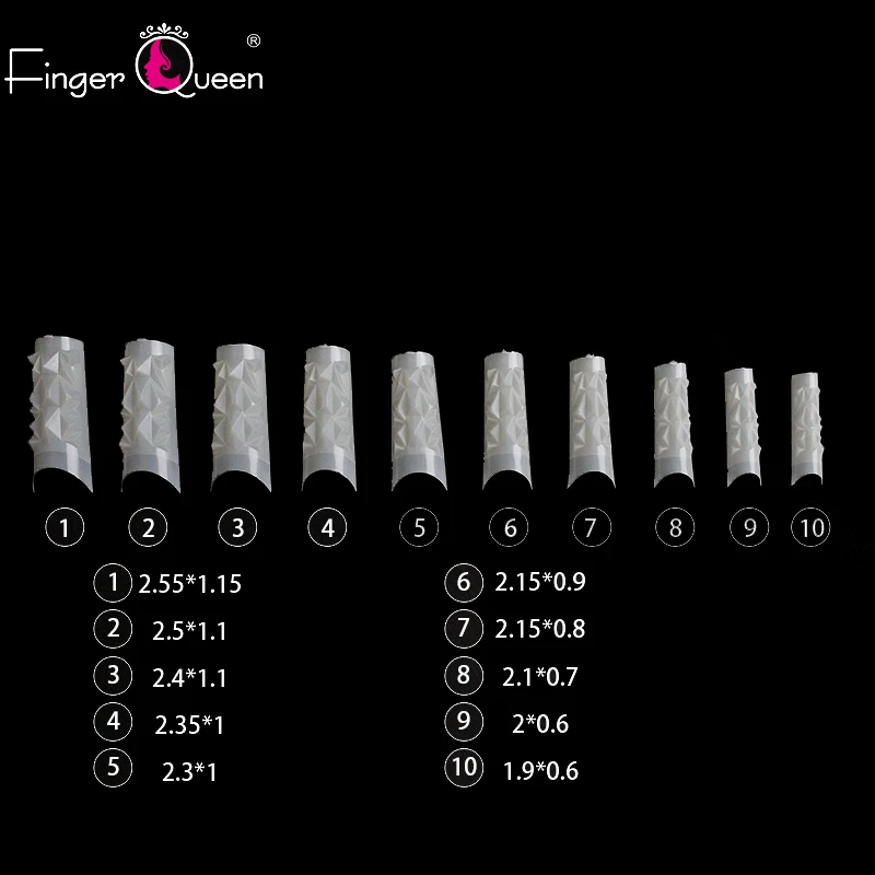 Fingerqueen 500 шт французские накладные акриловые кончики для ногтей половинные накладные ногти гроб s УФ-гель для маникюра Накладные ногти советы FQ-841