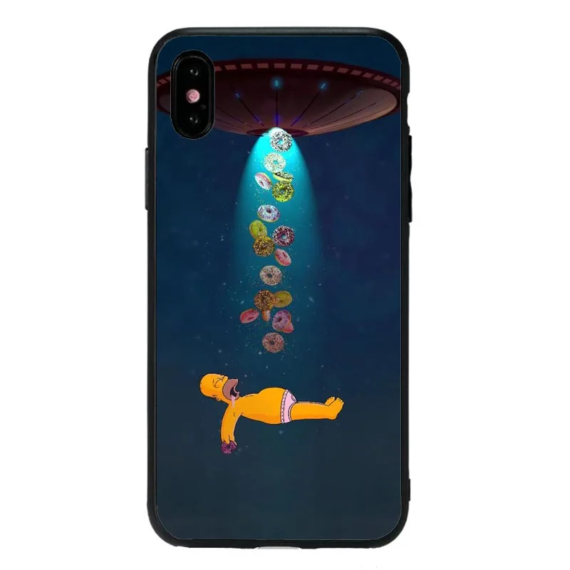 TPU Симпсон Черный силиконовый чехол для телефона iPhone 11 11Pro 5s X 6 7Plus 8 8 Plus XS MAX XR Барт Симпсон Забавный мультяшный чехол - Цвет: TPU