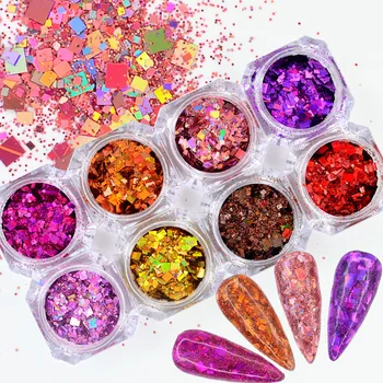 

1 Box of Nail Polish Powder Sparkle Rose Gold Powder Thin Nail Art Sequin Chrome Pigment Glitters DIY Nail Art Decoration