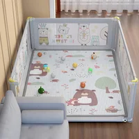 IMBABY Playpen for Children Liftable Children’s Playground Cartoon Game Baby Playpens Anti-Collision Child Safety Barrier Fence