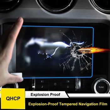 

QHCP Navigation GPS Screen Steel Protection Film LCD Control Screen Stickers Protector For Ford Mustang 2015 2016 2017 2018 2019