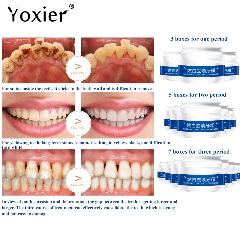 Yoxier Teeth Whitening Powder Tooth  Care Dental Teeth Cleaning Pearl Essence Natural Oral Hygiene Toothbrush Tools Toothpaste