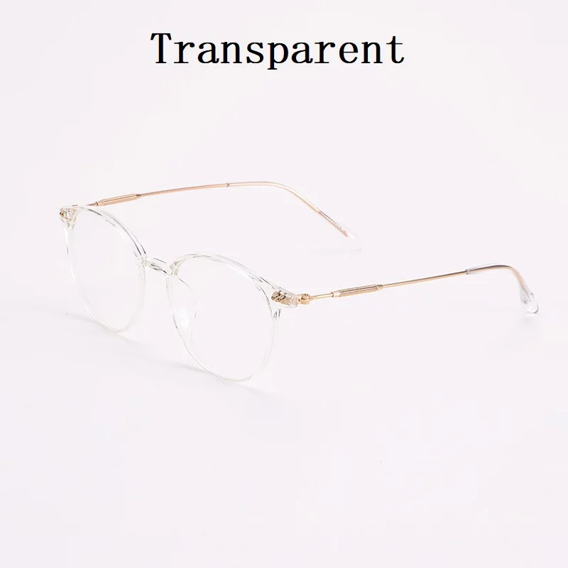 Transparent Эллиптические художественные оптические очки для близорукости, ультра-светильник Tr90, модные мужские и женские очки, ретро очки, Новинка - Цвет оправы: Transparent