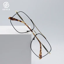 

Senta Square Glasses Frames For Men 3 Colors Light Optical Prescription Myopia Hyperopia Eyewear Alloy Solid Eyeglasses 20007