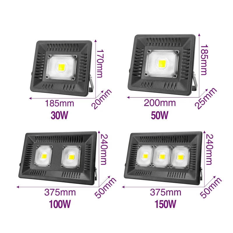 Светодиодный прожектор 30 Вт 50 Вт 100 Вт 150 Вт Теплый Холодный белый 220 В Светодиодный отражатель прожектор для наружной стены лампа для сада профессиональное освещение