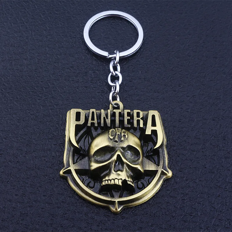 ZXMJ Pantera череп брелок тяжелый металлический браслет креативный фильм периферийный кулон брелок череп для подарка автомобильные аксессуары Горячая Распродажа